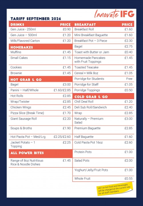 Innovate Client Tariff Poster Sept 25 Page 1 Innovate Client Tariff Poster Sept 26 Page 1