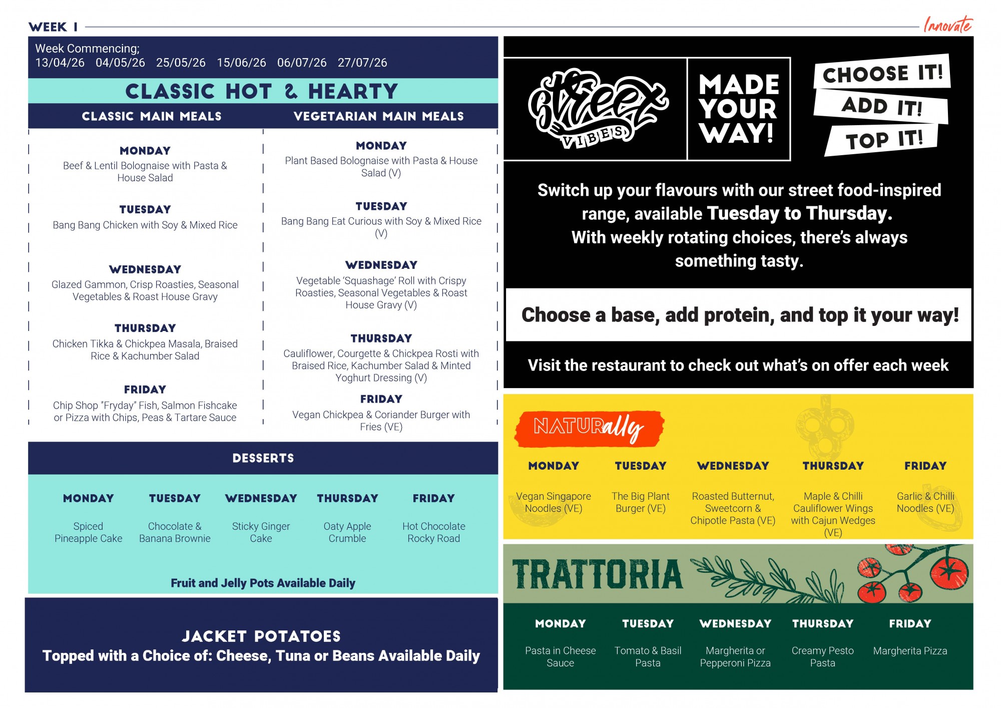 Innovate Menu Week 1